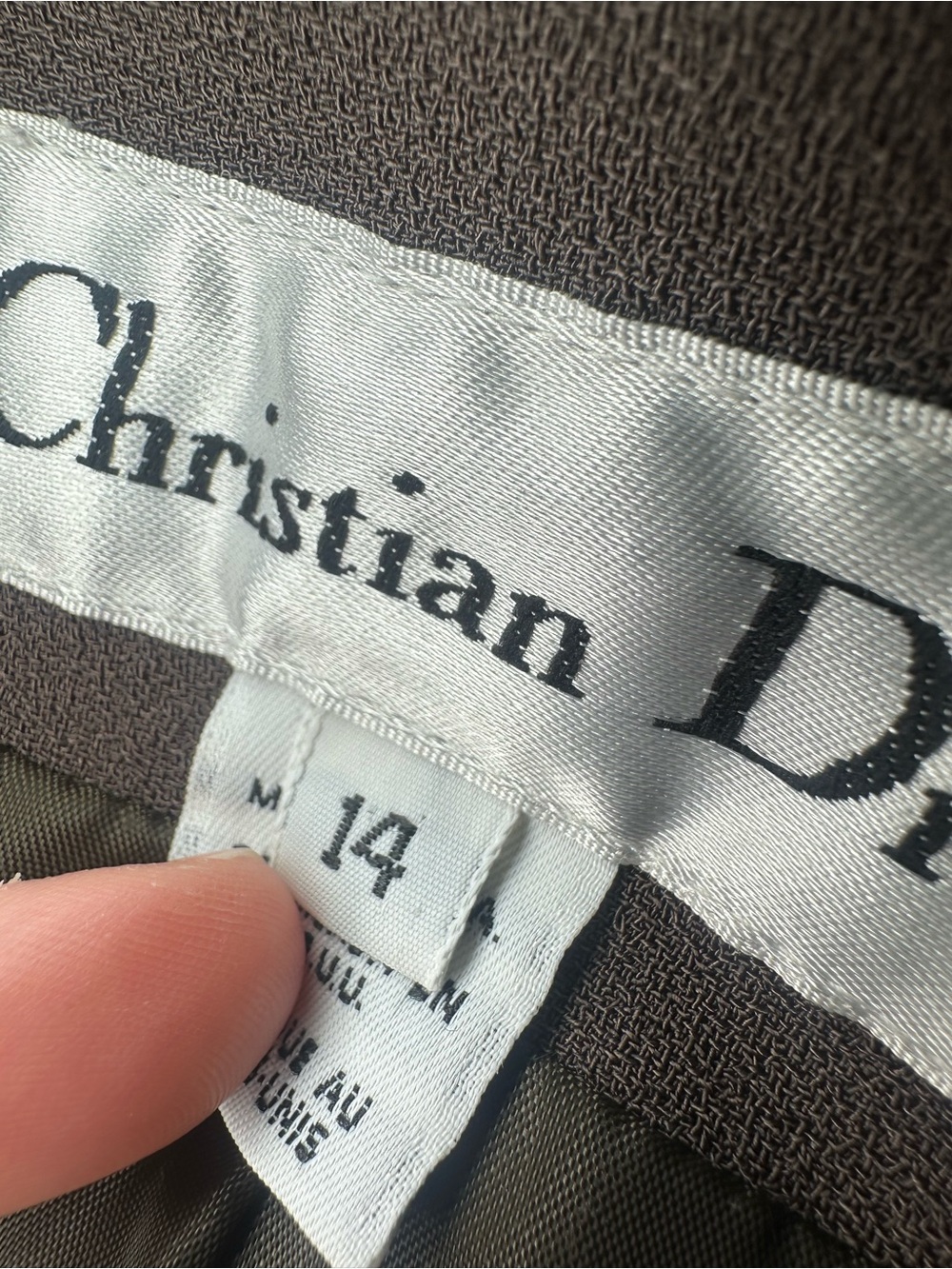 Vintage 90s Christian Dior Tailored Blazer Made in USA Taupe - Picture 3 of 7